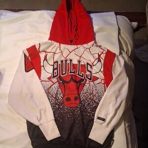Bulls Red and White Windbreaker Jacket